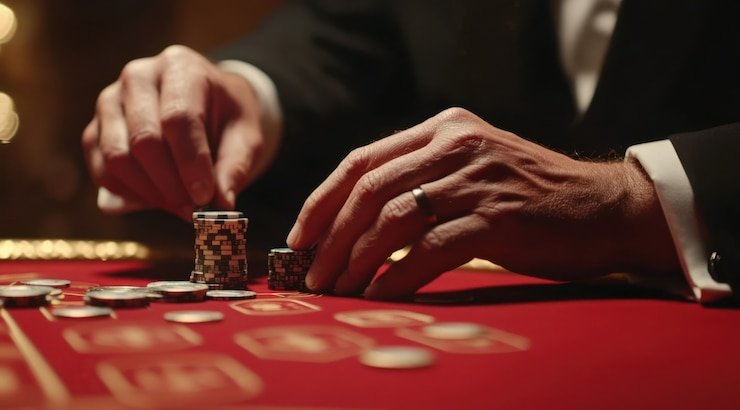 Layar permainan Captain's Bounty di bet win menampilkan grid simbol bertema laut dan tombol kontrol taruhan